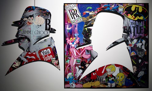 Never Give Up Mr Churchill by Auguste - Original Glazed Mixed Media on Aluminium
